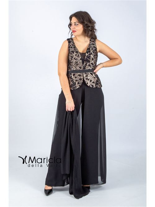 con baschina paiette PAOLA FORTI | PF101/22NERO